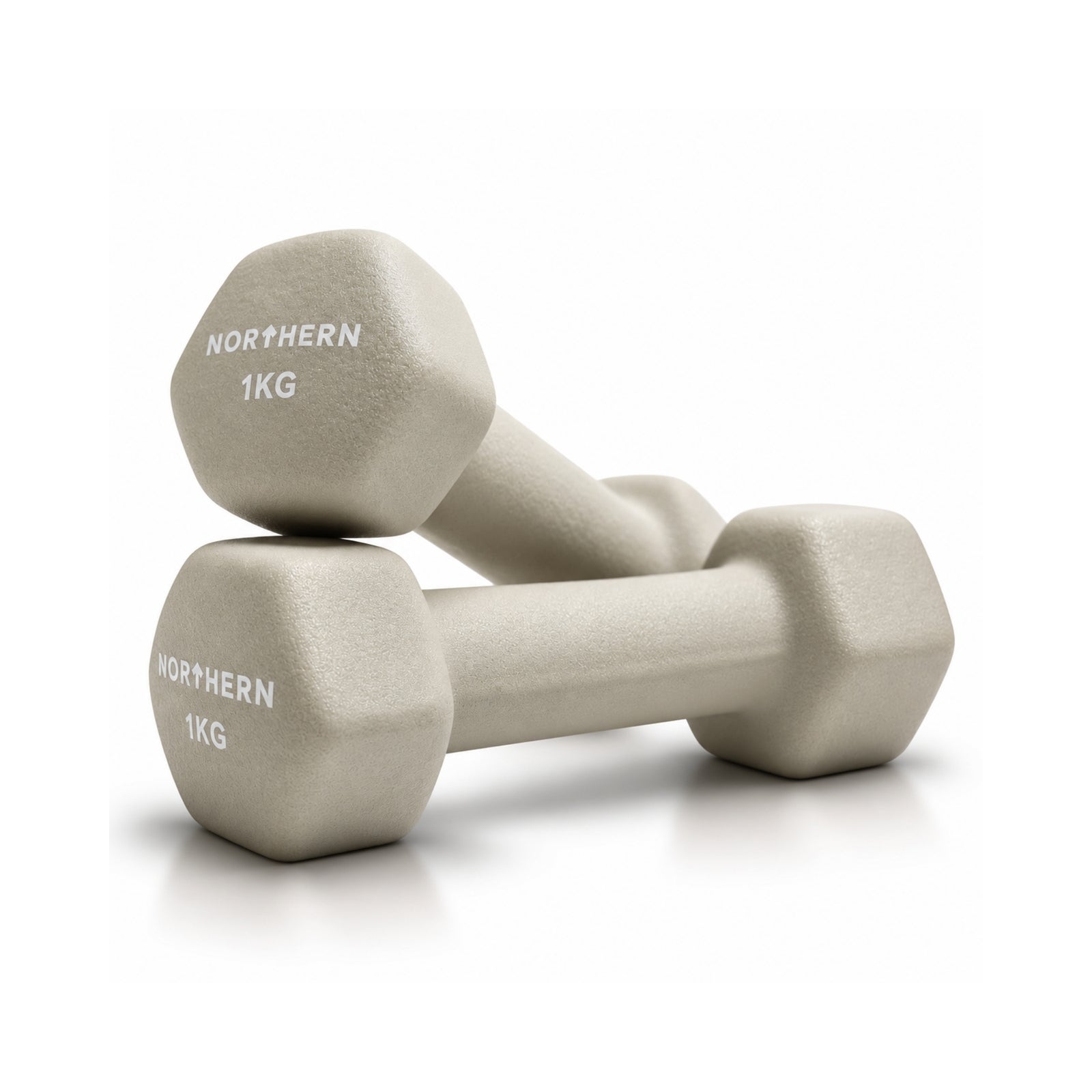 Northern Neoprene Hex Dumbbells – Natural Stone - 1kg
