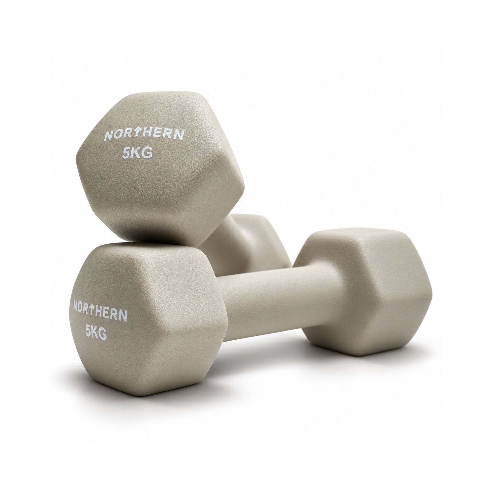 Northern Neoprene Hex Dumbbells – Natural Stone - 5KG