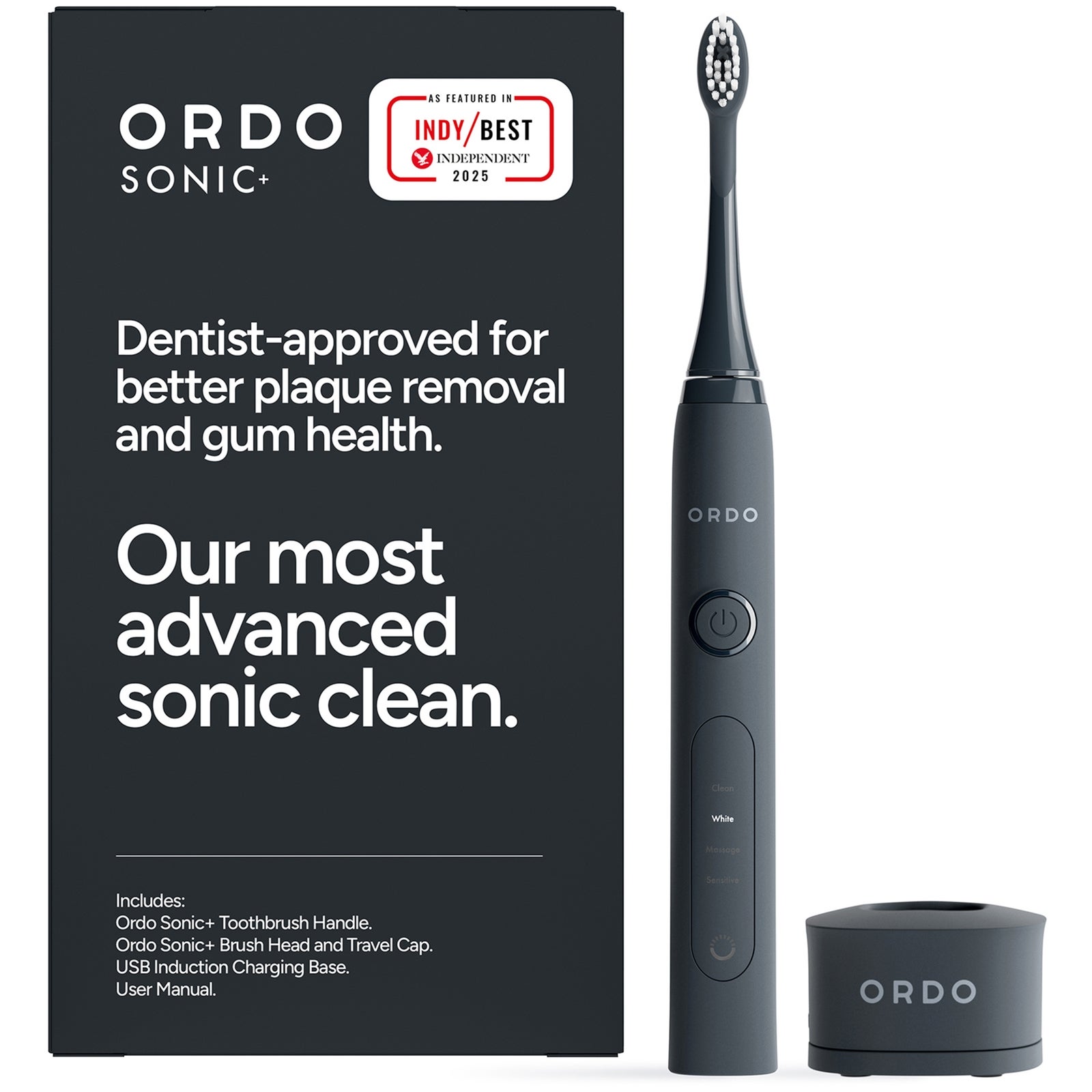 ORDO Sonic+ Electric Toothbrush - Charcoal Grey