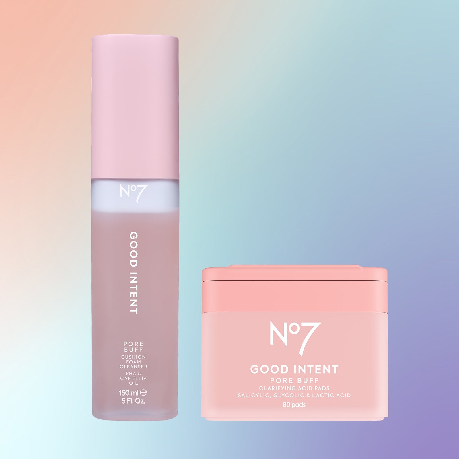 No7 GOOD INTENT Pore Buff Cleanse & Clarify Duo
