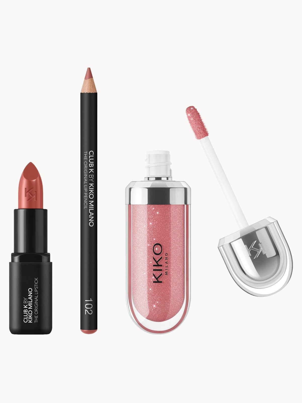 KIKO Milano Exclusive Rosey Nude Lip Trio