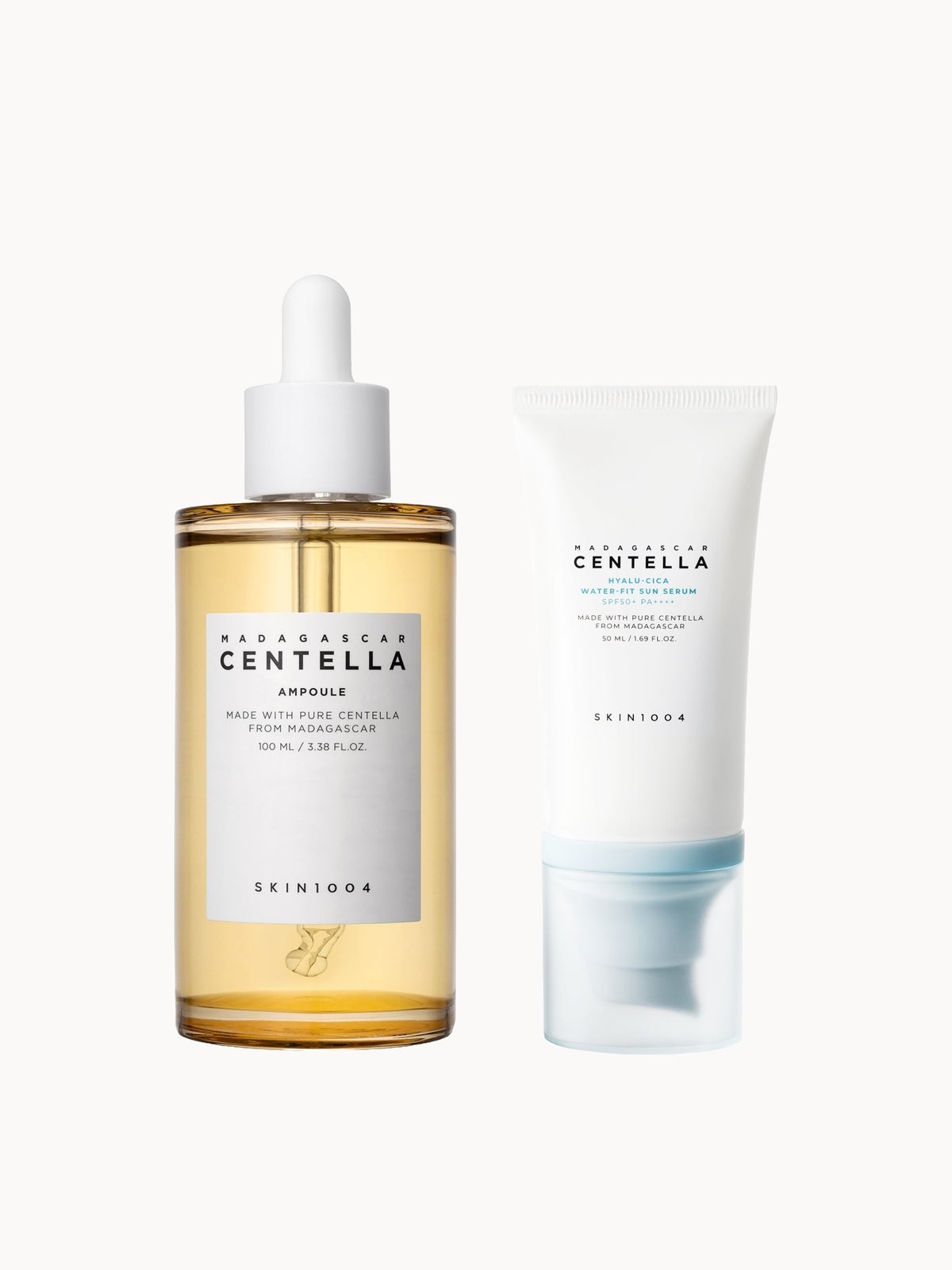 Skin1004 Madagascar Centella Ampoule and Water-Fit Sun Serum Bestseller Duo