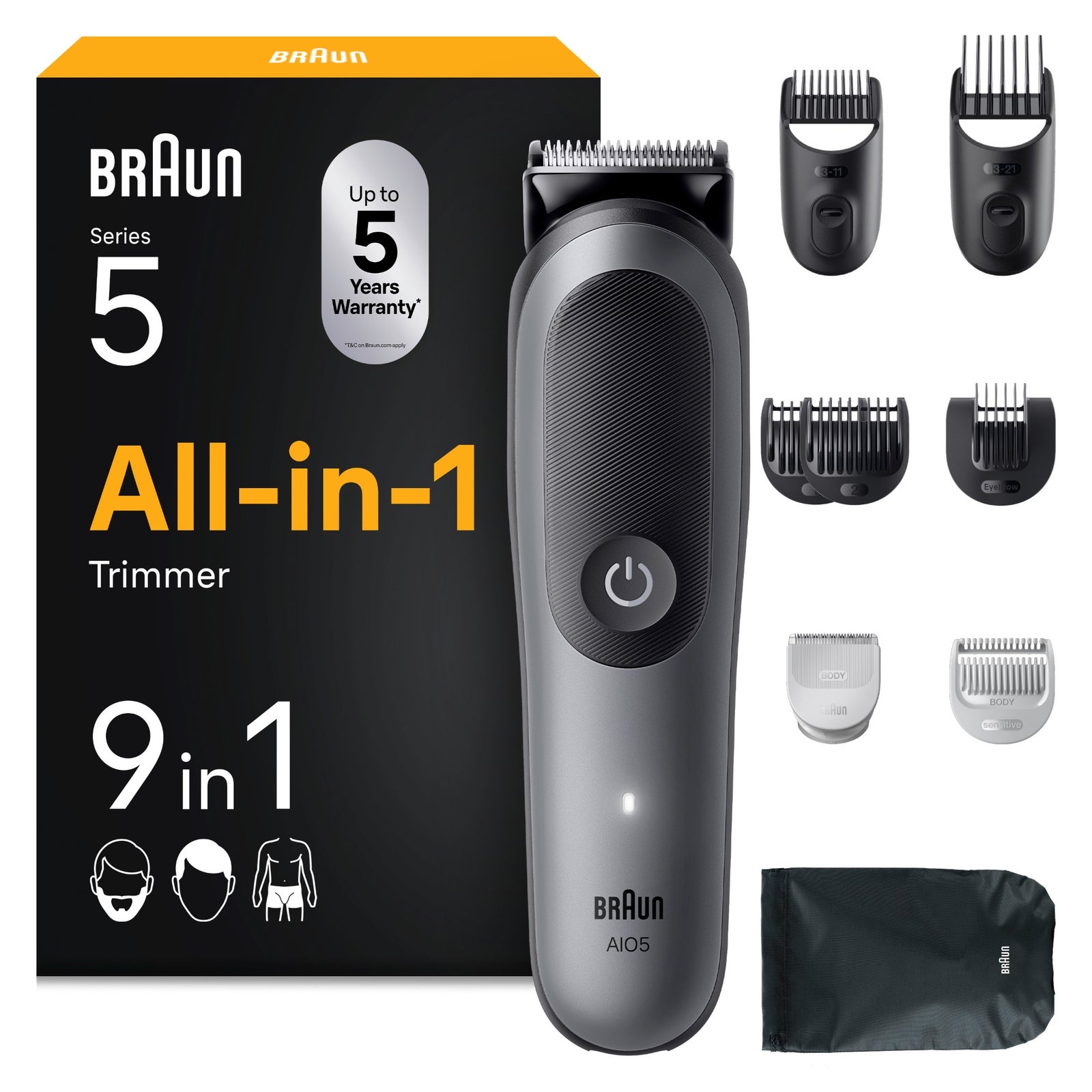 Braun All-in-One Series 5 AIO5535g 9-in-1 Pflegeset: retailer-supplied image