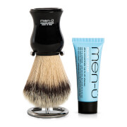 Men-ü DB Premier Shave Brush avec Support en Chrome- Noir