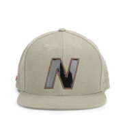 Image of New Balance Unisex Snap 6 Panel Flat Peak Baseball Cap - Acrylic Light Brown/Khaki