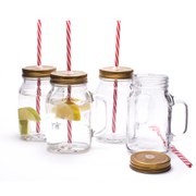 Mason Jar Mug Glasses (Set of 4)