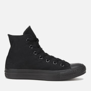 Image of Converse All Star Canvas Hi-Top Trainers - Black Monochrome - UK 3