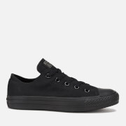 Image of Converse Chuck Taylor All Star Ox Canvas Trainers - Black Monochrome - UK 3