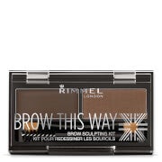 Kit de cejas Brow This Way 003 de Rimmel - Marrón Oscuro