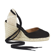 Image of Castaner Women's Carina Wedged Espadrilles - Black - UK  - Black