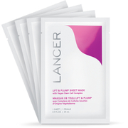 Masque de tissu Lift & Plump Lancer Skincare, pack de 4