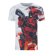 Image of Marvel Men's Deadpool Cards T-Shirt - White - XL - White