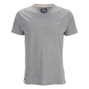 Image of Threadbare Men's Charlie Plain V-Neck T-Shirt - Grey Marl - S - Grey