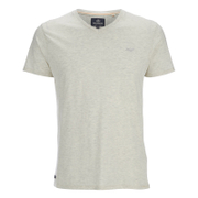 Image of Threadbare Men's Charlie Plain V-Neck T-Shirt - Ecru Marl - M - Stone