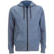 Image of Dissident Men's Dryden Quilted Zip Through Hoody - Blue - M - Blue