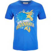 Image of Bananaman Men's Here Comes Bananaman T-Shirt - Blue - XXL - Blue