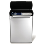 Simplehuman Rectangular Brushed Steel Touch Bar Recycler Bin 48L Simplehuman Rectangular Brushed Steel Touch Bar Recycler Bin 48L