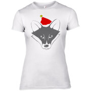 Fox With Santa Hat Womens T Shirt Uk 14 the christmas collection kopen in de aanbieding