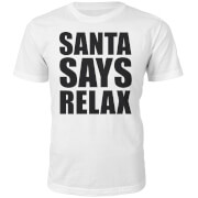 Santa Says Relax Christmas T Shirt White Xxl the christmas collection kopen in de aanbieding
