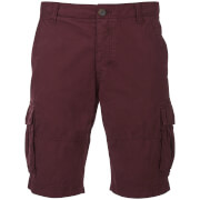 Image of Threadbare Men's Hulk Cargo Shorts - Burgundy - W30 - Burgundy