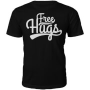 Free Hugs Slogan T Shirt Black S the slogan collection kopen in de aanbieding