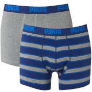 Lot de 2 Boxers Homme Rugby Rayés Puma - Bleu / Gris - S - Blue/Grey