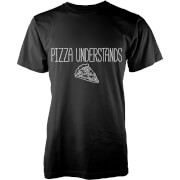 Geekdown Pizza Understands T Shirt Black Xxl geekdown kopen in de aanbieding