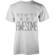 Geekdown Eat Awesome T Shirt White Xxl geekdown kopen in de aanbieding