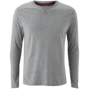 Brave Soul Mens Prague Long Sleeve Top Mid Grey Marl S brave soul kopen in de aanbieding