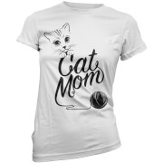 Tjunkie Cat Mom Womens T Shirt White L tjunkie kopen in de aanbieding