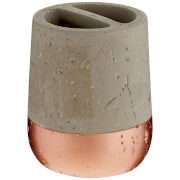 Fifty Five South Neptune Toothbrush Holder - Concrete/Copper