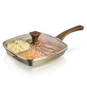 Tower Cerastone 3-in-1 Cast Grill Pan - 28cm - Gold
