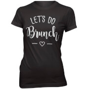 Lets Do Brunch Womens Slogan T Shirt L Black womens slogan collection kopen in de aanbieding