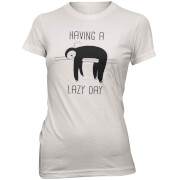 Sloth Having A Lazy Day Womens Slogan T Shirt Xl White womens slogan collection kopen in de aanbieding Sloth Having A Lazy Day Womens Slogan T Shirt Xl White womens slogan collection kopen in de aanbieding