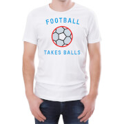 Tjunkie Football Takes Balls Mens White T Shirt Xl tjunkie kopen in de aanbieding