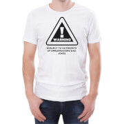 Tjunkie Warning Dad Jokes Mens White T Shirt Xl tjunkie kopen in de aanbieding