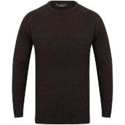 Kensington Men's Crew Neck Jumper with Twist - Black - XXL - Black