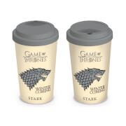 Game Of Thrones House Stark Travel Mug pyramid international kopen in de aanbieding Game Of Thrones House Stark Travel Mug pyramid international kopen in de aanbieding