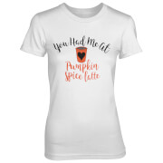 Tjunkie You Had Me At Pumpkin Spice Latte Womens White T Shirt S tjunkie kopen in de aanbieding Tjunkie You Had Me At Pumpkin Spice Latte Womens White T Shirt S tjunkie kopen in de aanbieding