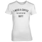 Tjunkie I Need A Coffee The Size Of My Butt Womens White T Shirt Xl tjunkie kopen in de aanbieding Tjunkie I Need A Coffee The Size Of My Butt Womens White T Shirt Xl tjunkie kopen in de aanbieding