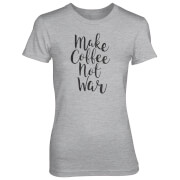 Tjunkie Make Coffee Not War Womens Grey T Shirt L tjunkie kopen in de aanbieding