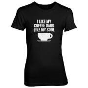 Tjunkie I Like My Coffee Dark My Soul Womens Black T Shirt S tjunkie kopen in de aanbieding