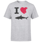 Tjunkie I Love Sharks Grey T Shirt Yl tjunkie kopen in de aanbieding