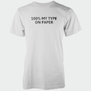 T-Shirt Homme 100% My Type On Paper - Blanc - S - Blanc