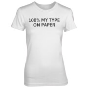 T-Shirt Femme 100% My Type On Paper - Blanc - S - Blanc