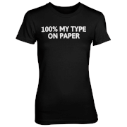 T-Shirt Femme 100% My Type On Paper - Noir - S - Noir