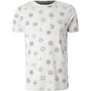 Brave Soul Mens Portal Print T Shirt Ecru S Stone brave soul kopen in de aanbieding