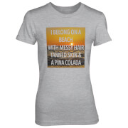 Be My Pretty I Belong On A Beach With Messy Hair Womens Grey T Shirt Xxl be my pretty kopen in de aanbieding