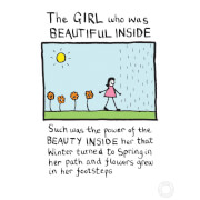 Impression Édition Limitée Girl Who Was Beautiful On The Inside - Edward Monkton