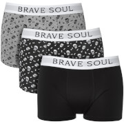 Brave Soul Mens Hipster 3 Pack Boxers Blackgrey S brave soul kopen in de aanbieding Brave Soul Mens Hipster 3 Pack Boxers Blackgrey S brave soul kopen in de aanbieding